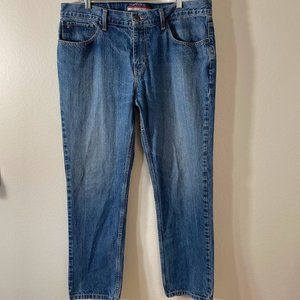 Tommy Hilfiger Jeans Slim Fit Blue Denim Size 36x30 Straight Leg Medium Wash
